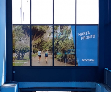 Rotulación cristalera Decathlon La Laguna