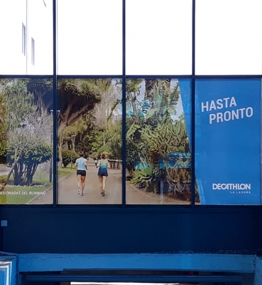 Rotulación cristalera Decathlon La Laguna