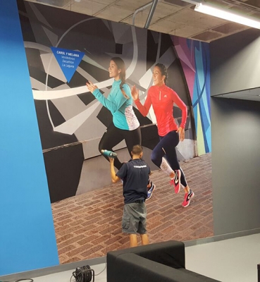 Rotulaciones interiores en tiendas Decathlon